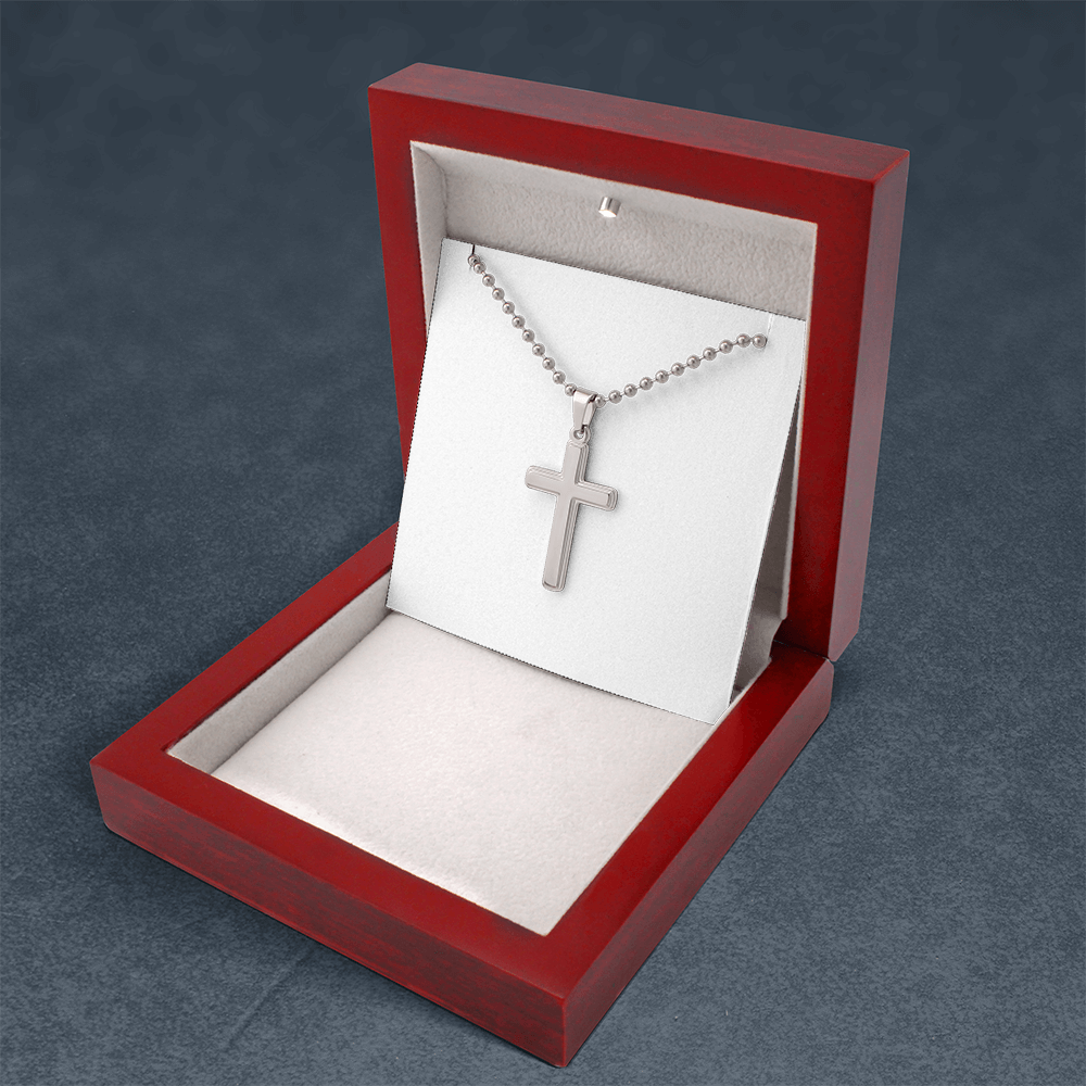 Artisan Cross Necklace with Ball Chain