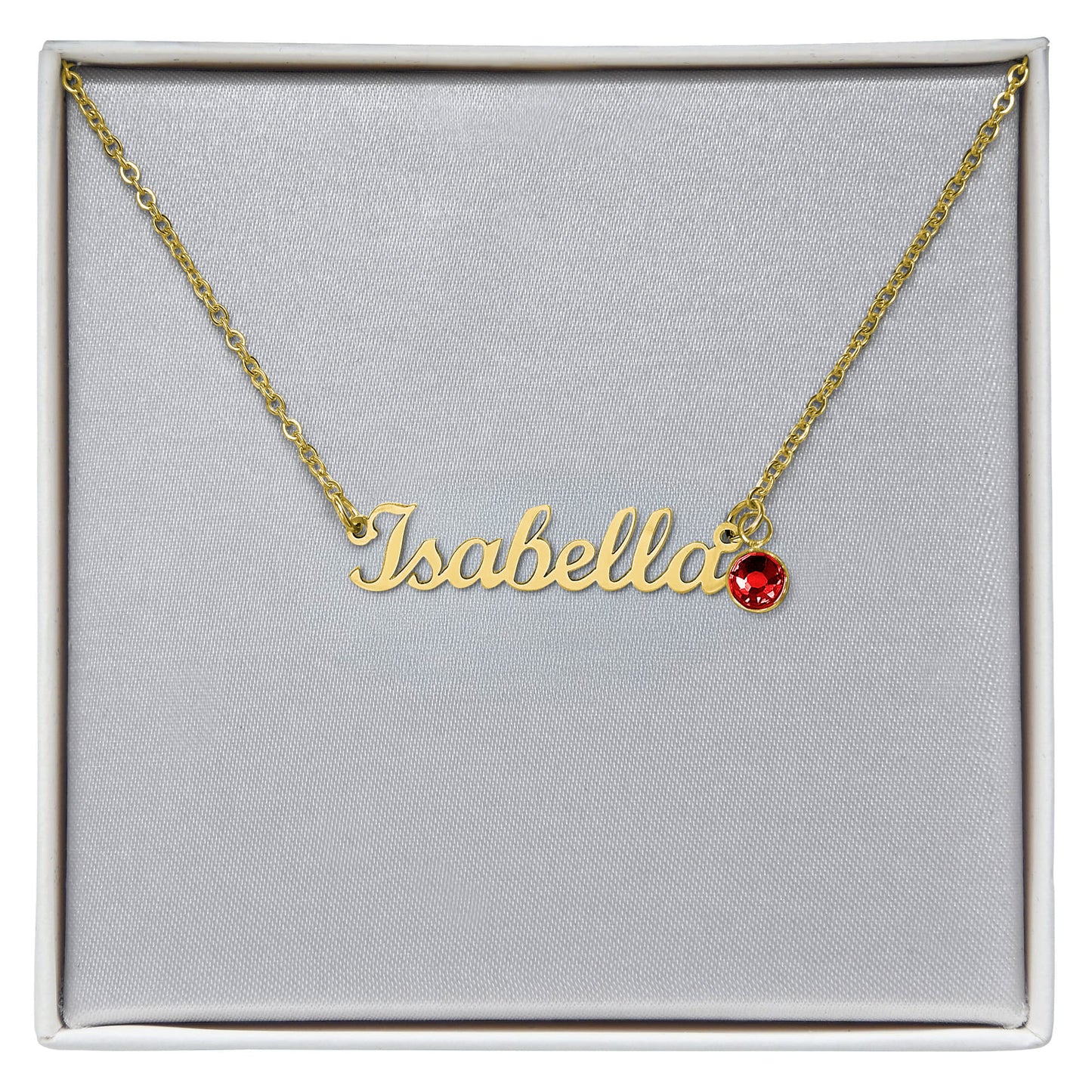 Custom Name Necklace with Birthstone
