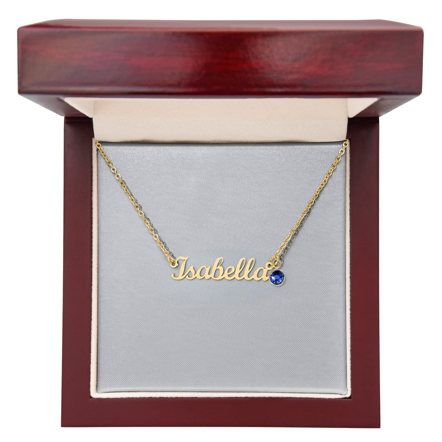 Custom Name Necklace with Birthstone