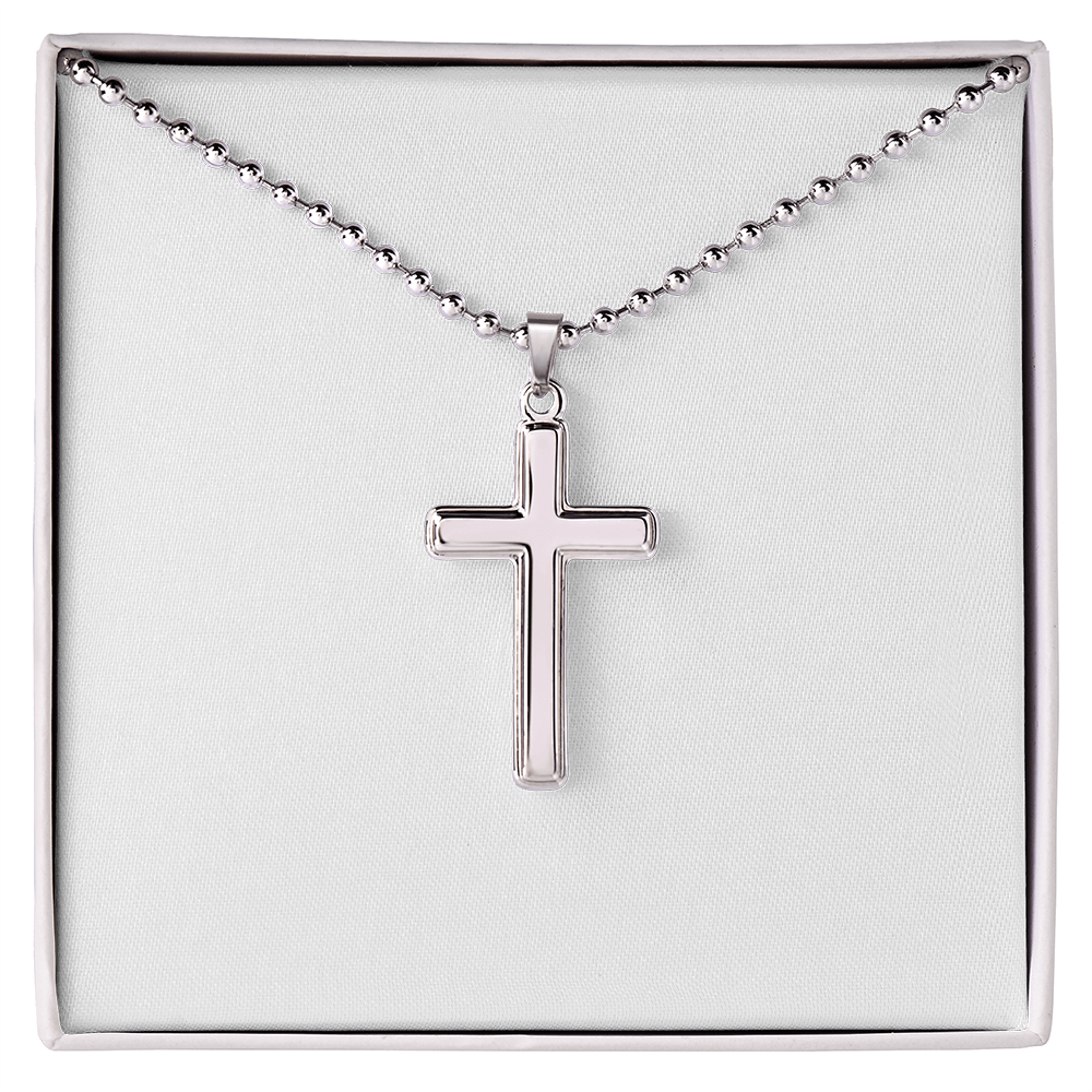 Artisan Cross Necklace with Ball Chain