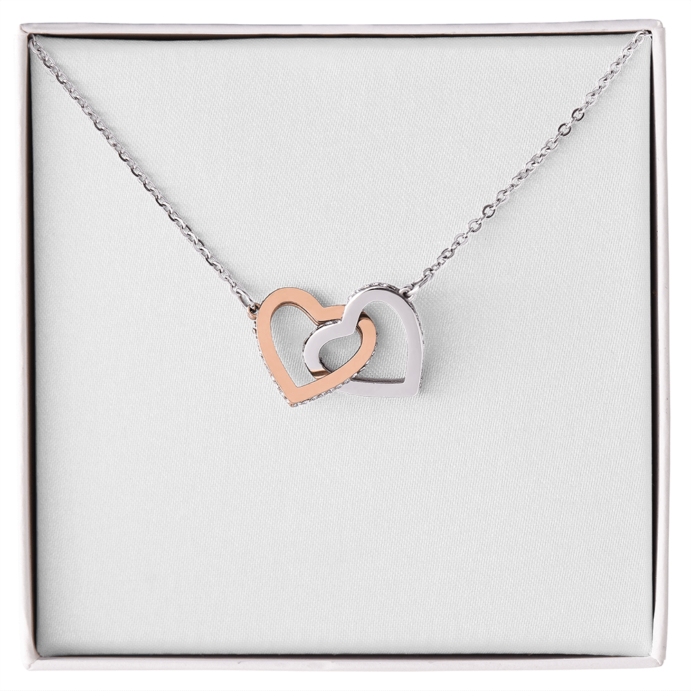 Interlocking Hearts Necklace (Yellow & White Gold Variants