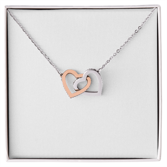Interlocking Hearts Necklace (Yellow & White Gold Variants