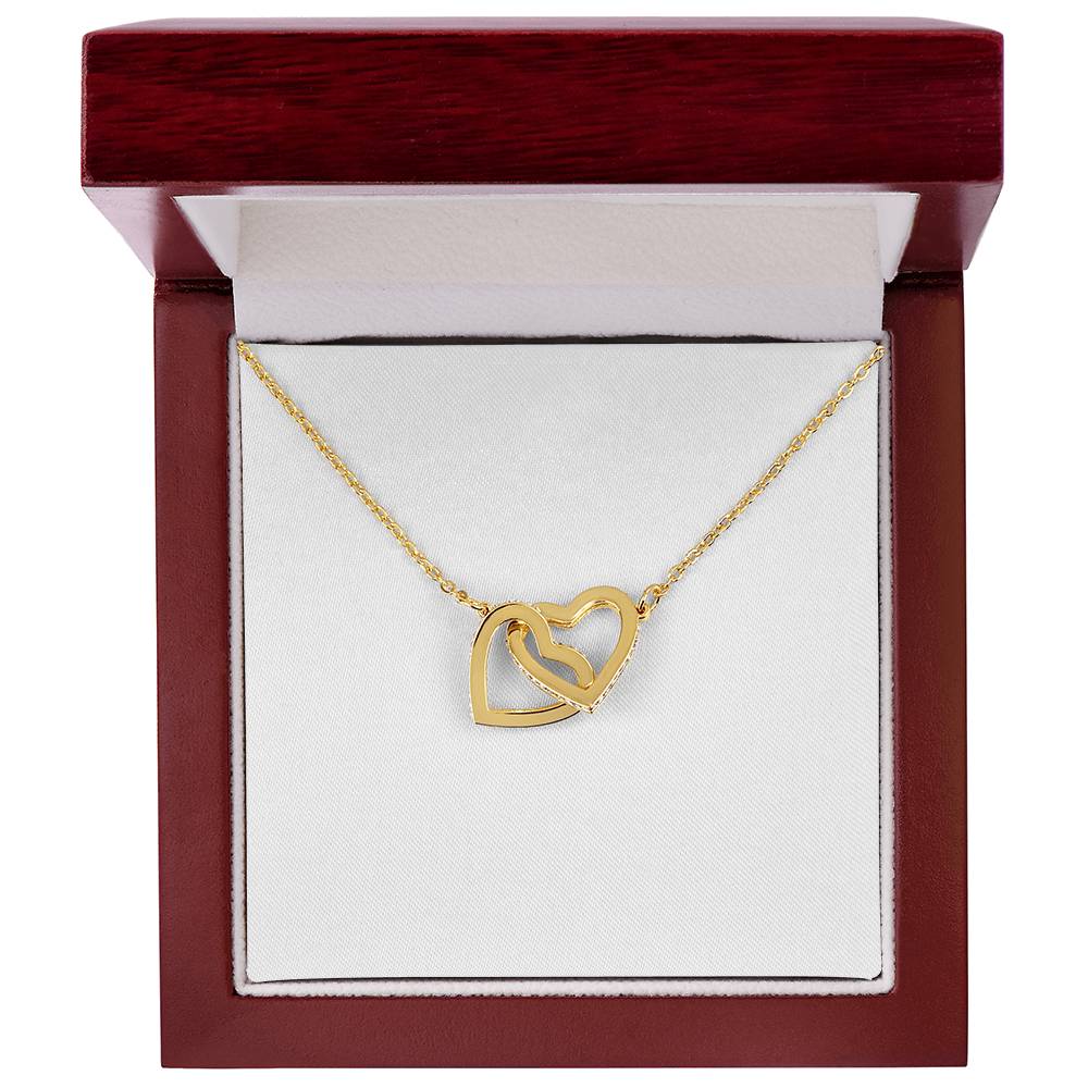 Interlocking Hearts Necklace (Yellow & White Gold Variants