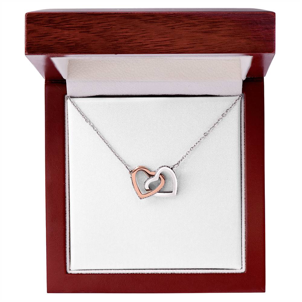 Interlocking Hearts Necklace (Yellow & White Gold Variants
