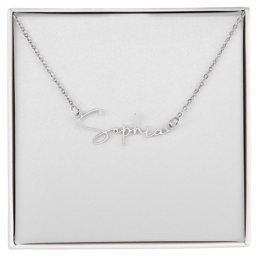 Signature Name Necklace (With MC)